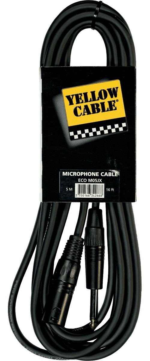YELLOW CABLE 5 m ECO M05JX XLR-JACK