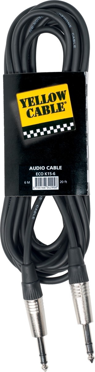 Yellow Cable K15‑6 Jack stéréo mâle / Jack stéréo mâle 6 m